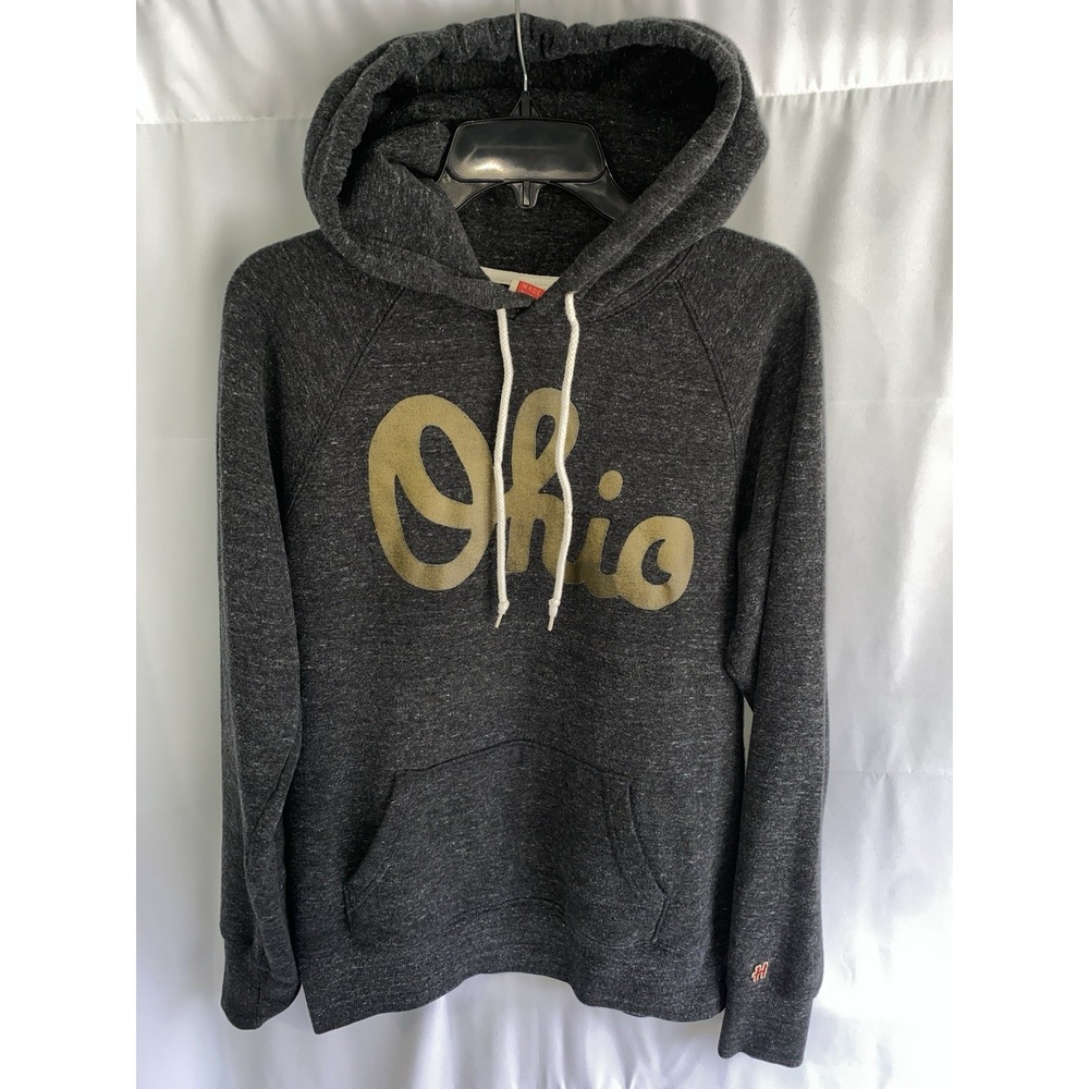 Homage Ohio State Buckeyes Script Ohio Gold Hoodie Hooded Sweatshirt‎ Medium